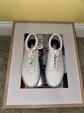 Vans White Leather Low-Top Sneakers for Men — Clean Classic Style